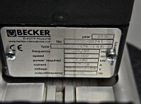 Becker VASF 1.50/1 Seitenkanal-Vakuumpumpe 45m&sup3;/h + E-000-9674 I 010 unused