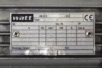 WATT  Getriebemotor WAR 81K4 BR10 0,55 kW + HU 50A 81K4 BR10 Getriebe used