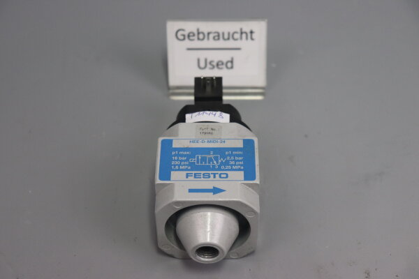 Festo HEE-D-MIDI-24 Einschaltventil 16 bar 172959 used