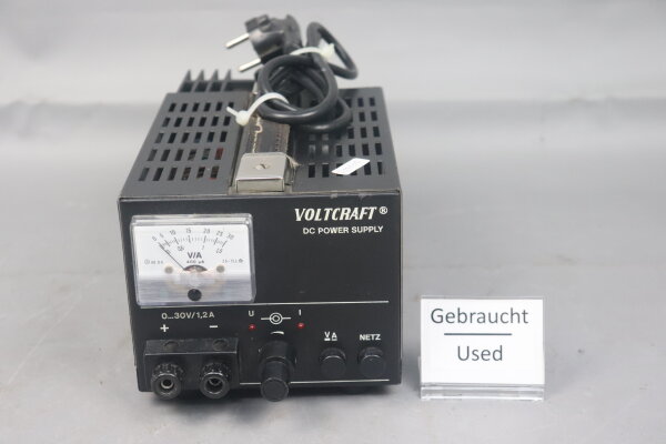 Voltcraft DC Power Supply 0...30 V / 1,2 A Used