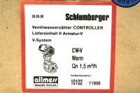 Schlumberger Ventilwasser Z&auml;hler Controller CW-V unused OVP