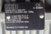 KEB F52AG ARC112M4 KTY 2,3kW Getriebe used
