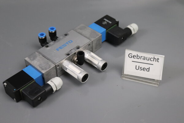 Festo JMVH-5-1/4-B 19136 V702 Magnetventil + 2x Festo MSV-3 119 807 used