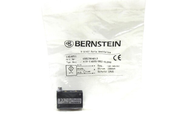 Bernstein 6502984013 KIB-E40PS/002_KLSM8 N&auml;herungsschalter unused