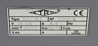 ETRM DC-1A3 Elektromotor 0,075kW 3000rpm Unused