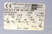 VEM K21R 80 K 4 SYN KA L140 /3299 Getriebemotor 0,37kW...