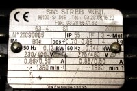 STREB WEIL 63-4 S1 Elektromotor 0,12 kW 1360 rpm used