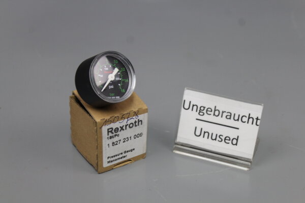 Rexroth 1 827 231 009 Pressure Gauge Manometer 1827231009 Unused OVP