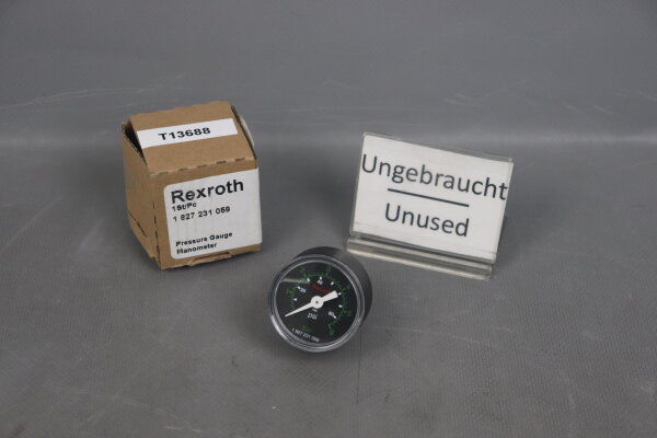 Rexroth Bosch 1 827 231 059  Pressure Gauge Manometer 1827231059 Unused OVP