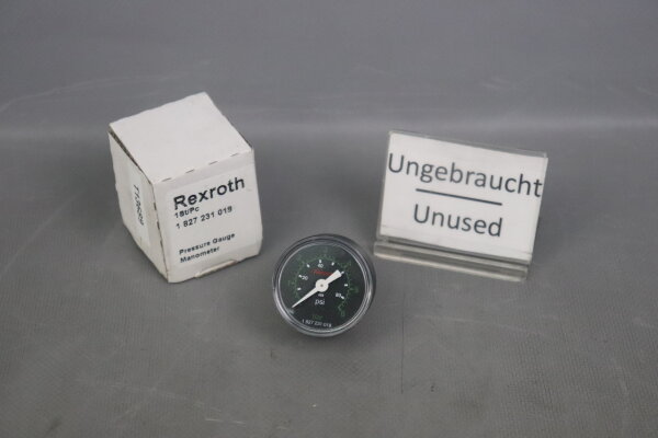 Rexroth 1 827 231 018 Pressure Gauge Manometer 1827231018 459 psi Unused OVP