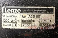 Lenze DFVARS 080-22 Servomotor 3,9kW + A2S107 Fremdl&uuml;fter used