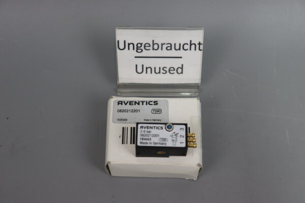 Aventics 0820212201 Pneumatic Sensor 15W43 2-6 bar unused OVP