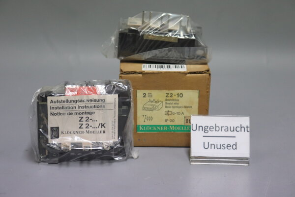 Kl&ouml;ckner Moeller Z2-10 Bimetallrelais 6-10 A 2 stk. unused OVP