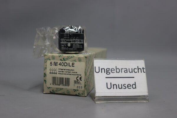 Kl&ouml;ckner Moeller 40DILE Hilfsschalterbaustein 5 Stk. unused OVP