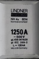 Lindner Vollschutz NH 4a 8014 1250A ~500V unused
