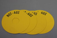 Klöckner Moeller 4x 1AK-199 Not-Aus-Schild unused