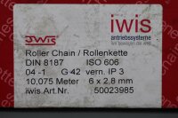 Iwis 04-1 G42 DIN 8187 Roller Chain 10 Meter 6x2,8 mm...