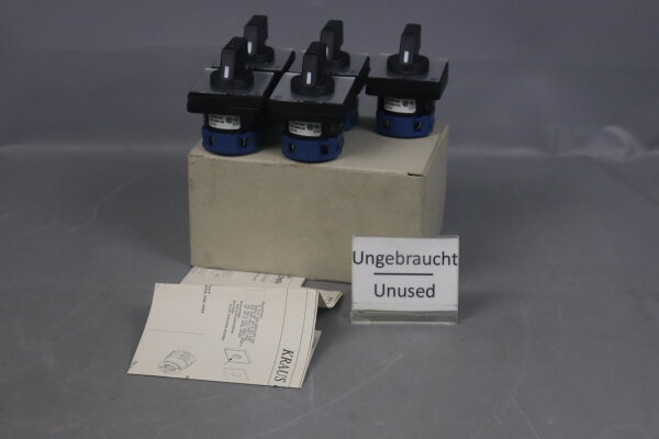 5x Kraus &amp; Neimer CA10.A176-603.E Drehschalter 20A AT08F36545/100 Unused OVP