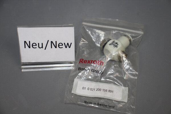 Rexroth 01 0 821 200 198 891 Drosselrueckschlagventil Unused 01082120019889