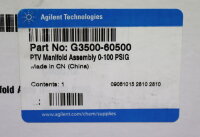 Agilent G3500-60500 PTV Manifold Assembly 0-100 PSIG...