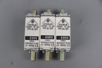 3x Jean M&uuml;ller N5082250 NH-Sicherungseinsatz 778157 Gr.00 690V unused OVP