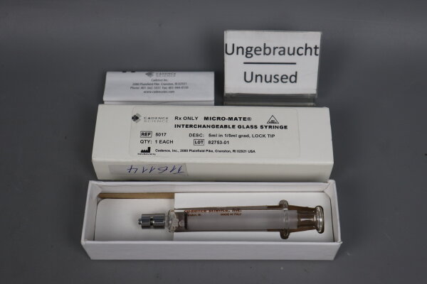 Agilent Pike-161-0522 Cadence Science Syringe 5017 5ml with Lock Tip  unused OVP