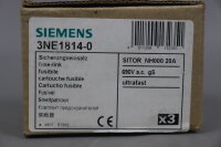 Siemens 3x 3NE1814-0 Sicherungseinsatz 690V Unused Sealed