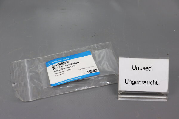 Agilent 390835600 Bottom Injector insert 1/pk Unused