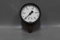 WIKA 0-1,0 kp/cm² Plattenfedermanometer used