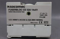 Socomec Fuserbloc CD 14x51 3x32A Lasttrennschalter mit Sicherung Unused OVP
