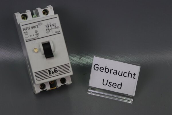 F&amp;G NFIF 40/2 0694 Schutzschalter used
