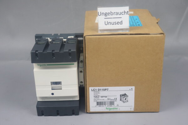Schneider LC1D115P7 Contactor 037722 230V 60Hz 55kW 400V Unused OVP