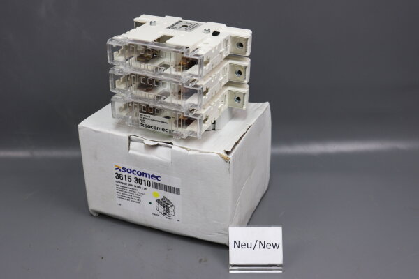 Socomec 3615 3010 Fuserbloc 22x58 3x100A L DR Lastrennschalter Unused OVP