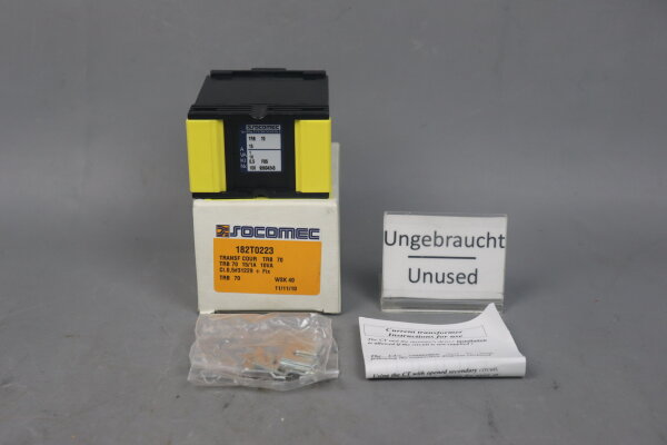 Socomec 182T0223 Stromwandler TRANSF COUR TRB 70 15/1A 10VA unused OVP