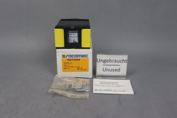 Socomec 182T0222 Stromwandler Transf CO TRB 70 10/1 A 10VA Cl. 0,5 unused OVP