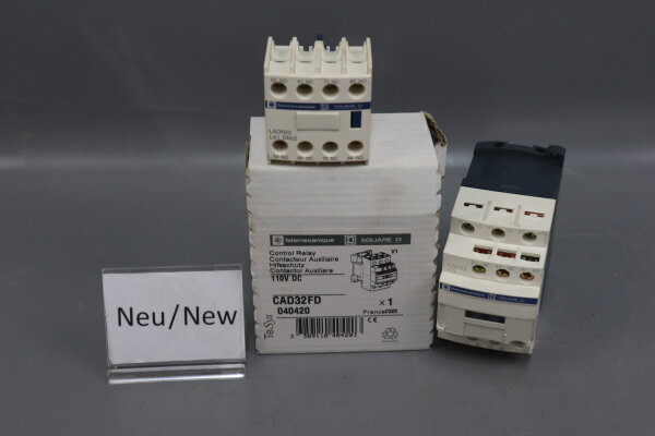 Telemecanique CAD32FD Hilfssch&uuml;tz 110VDC mit LADN22 Unused OVP