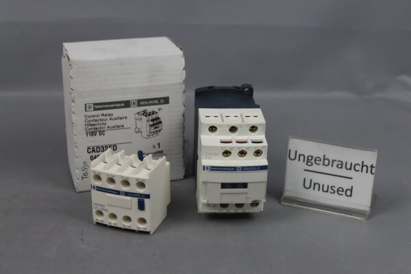 Telemecanique CAD32FD Hilfssch&uuml;tz 110VDC mit LADN22 Unused