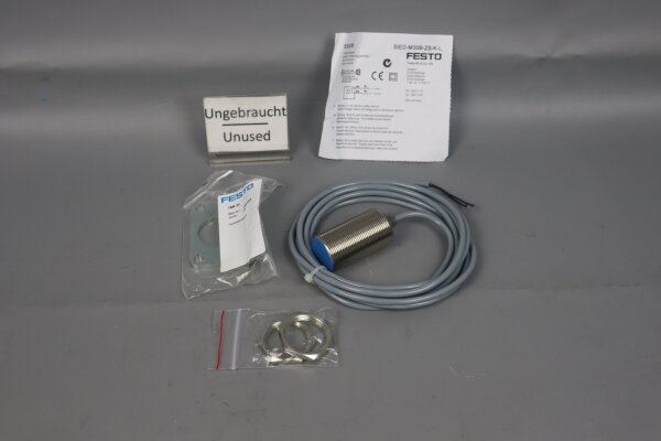 Festo SIED-M30B-ZS-K-L 538288 Induktiver N&auml;herungsschalter + FBN-32 Unused