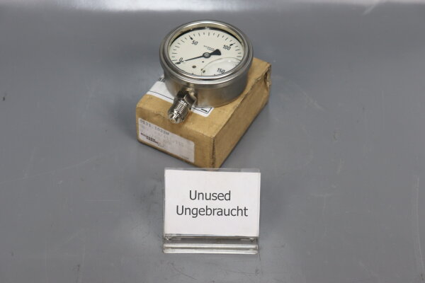 Bourdon Haenni 0121.1022N DRO 63/411.111 Manometer 0-160bar unused OVP