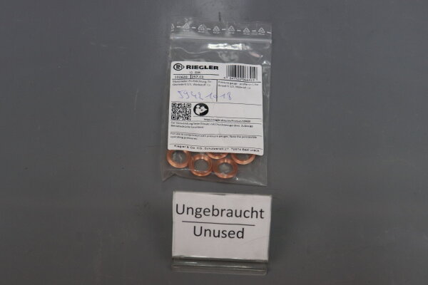 10x Riegler 102620 257,03 Manometer-Profildichtung f&uuml;r Gewinde G 1/2 unused OVP