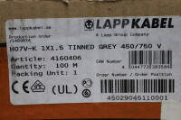 Lapp Kabel H07V-K 1x1,5mm&sup2;  Tinned Grey 450/750V 100M 4160406 Unused OVP
