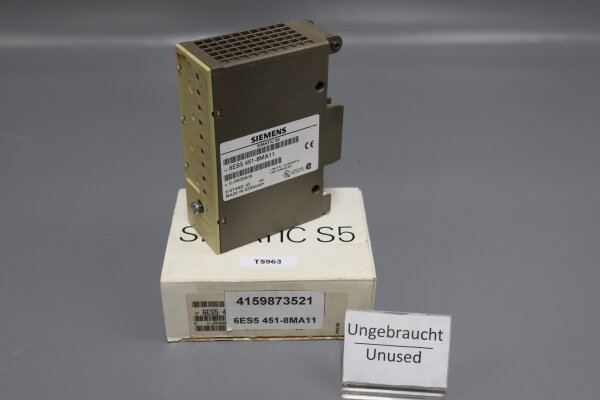 Siemens Simatic S5 6ES5 451-8MA11 E-Stand:03 Digital Output Module 6ES5451-8MA11 Unused