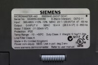 Siemens Micromaster 440 6SE6440-2AD27-5CA1 D07/2.11 7.5kW Frequenzumrichter defect