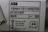 entrelec ABB 50x 1SNA115116R0700 011511607 Anschlussklemme 4mm unused ovp