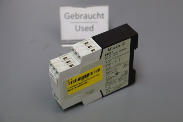 Moeller EMT6 3A Thermistor-Maschinenschutzrelais 24-240V 50-60Hz Used