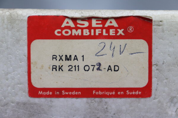 ASEA Asea rxma 1 rk 211 072-ad relay auxiliary 24v 