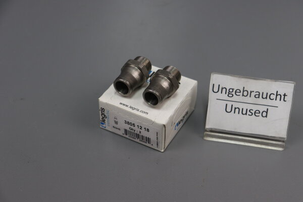 Legris 3805 12 18 Steckverbindung 2 St&uuml;ck 38051218 unused OVP
