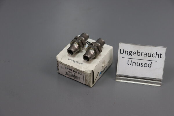 Legris 3816 08 00 Steckverbindung 8 mm 2 St&uuml;ck 38160800 unused OVP