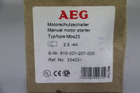 AEG Mbs25 Motorschutzschalter 2,5-4A 910-201-207-000 Unused OVP