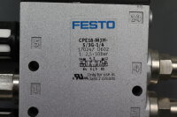 Festo 170247 CPE18-M1H-5/3G-1/4 + 2x MSEB-3-24V DC 389 614 D Magnetventil used